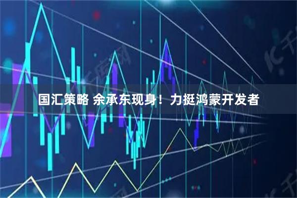国汇策略 余承东现身！力挺鸿蒙开发者