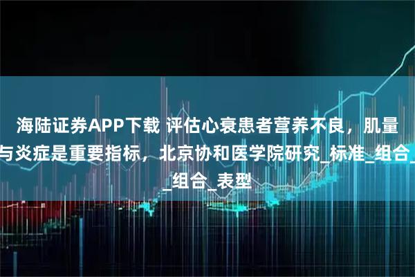 海陆证券APP下载 评估心衰患者营养不良，肌量减少与炎症是重要指标，北京协和医学院研究_标准_组合_表型