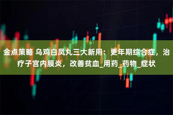 金点策略 乌鸡白凤丸三大新用：更年期综合症，治疗子宫内膜炎，改善贫血_用药_药物_症状