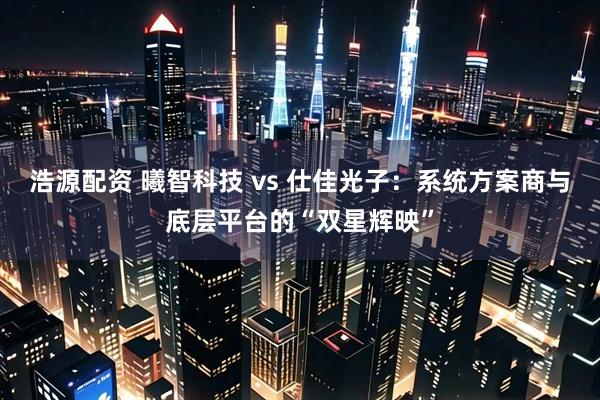浩源配资 曦智科技 vs 仕佳光子：系统方案商与底层平台的“双星辉映”